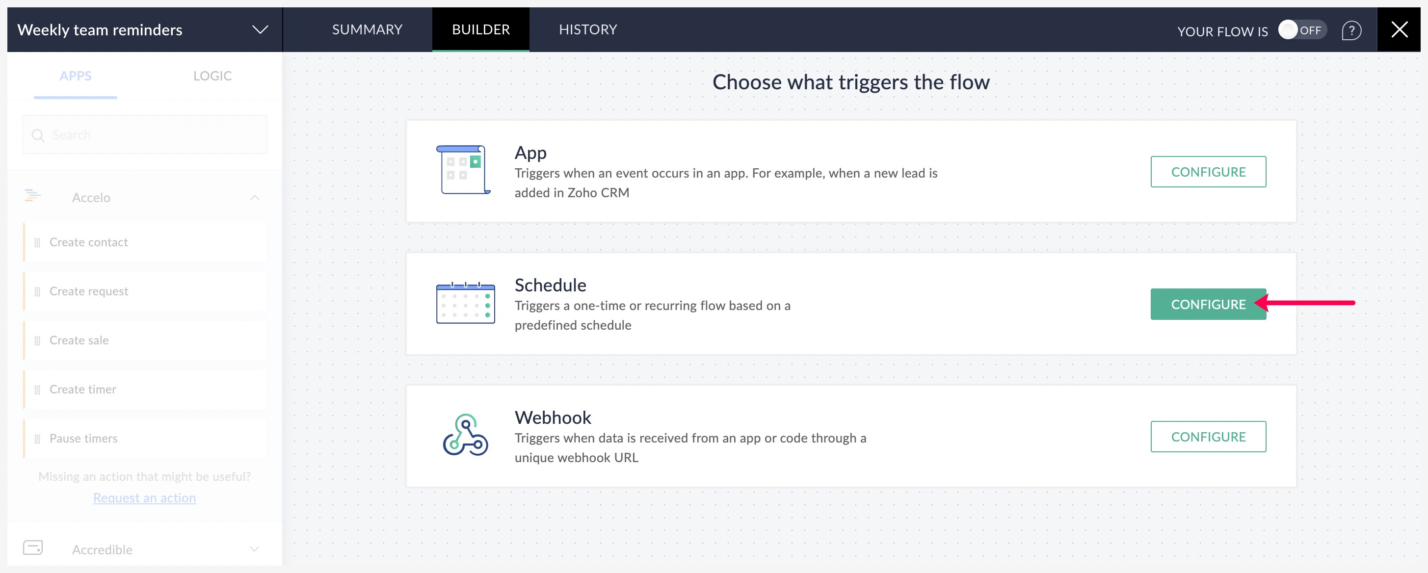 How to automatically send reminders to your team on a schedule Zoho Flow